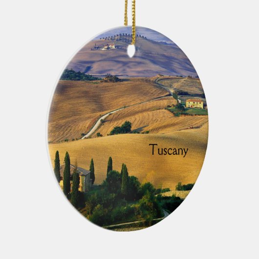 Toscaans platteland, Toscane, Italië, keramisch si Keramisch Ornament (Rechts)