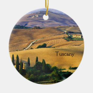 Toscaans platteland, Toscane, Italië, keramisch si Ornament