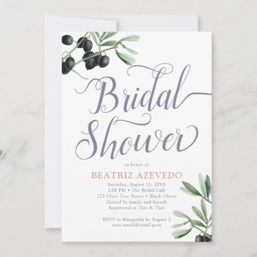 Toscaans Vrijgezellenfeest Italiaans Olijftak Rust Kaart (Voorkant)