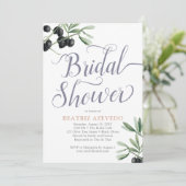 Toscaans Vrijgezellenfeest Italiaans Olijftak Rust Kaart (Staand voorkant)