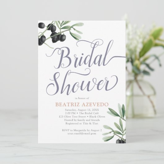 Toscaans Vrijgezellenfeest Italiaans Olijftak Rust Kaart (Staand voorkant)