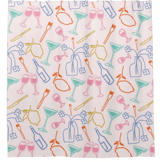 Toscaanse avond douchegordijn (Voorkant)