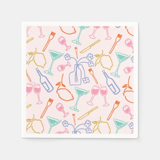 Toscaanse avond servet (Voorkant)