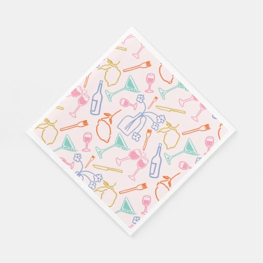 Toscaanse avond servet (Hoek)