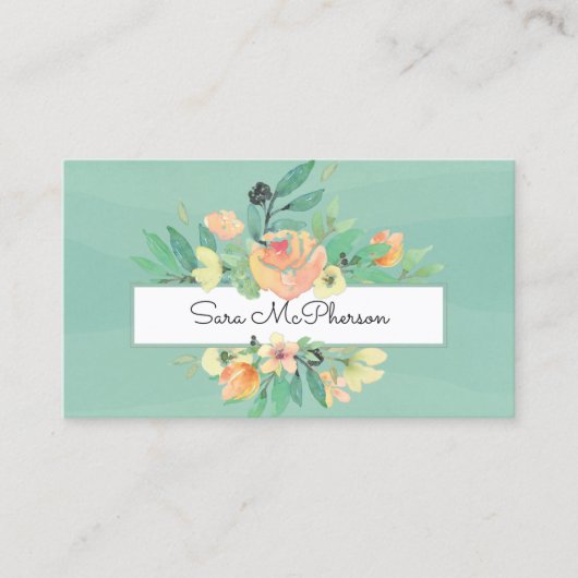 Toscaanse Bloemenboeket Consultant Visitekaartje (Voorkant)