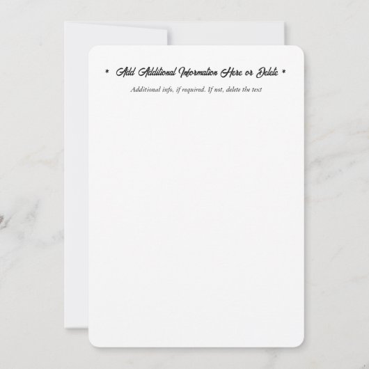 Toscaanse boho outdoor zomer bruiloft chique kaart (Achterkant)