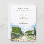 Toscaanse Borgo Di Bastia Creti bruiloft Kaart (Voorkant)