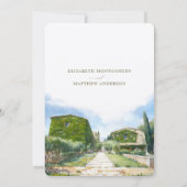 Toscaanse Borgo Di Bastia Creti bruiloft Kaart (Achterkant)