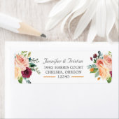 Toscaanse Botanische Bloemen Retouradres Etiket (Insitu)