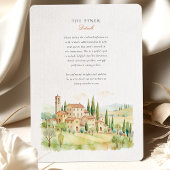 Toscaanse bruiloft kaart