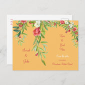 Toscaanse bruiloft liefde & goede vibes Save the D Aankondigingskaart (Voorkant / Achterkant)