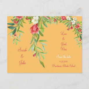 Toscaanse bruiloft liefde & goede vibes Save the D Aankondigingskaart