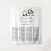 Toscaanse bruiloft Welkomstbord Zitkaart Wandkleed (Voorkant)