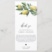 Toscaanse citroenen lang menu & dank u (Achterkant)