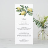 Toscaanse citroenen lang menu & dank u (Staand voorkant)