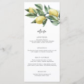 Toscaanse citroenen lang menu & dank u (Voorkant)