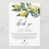 Toscaanse citroenen Menu & Dank u (Achterkant)