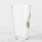 Toscaanse citroenen Olijven Monogram Naam Drink Glas (Rechts)