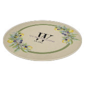 Toscaanse citroenen olijven ronde keuken snijplank (Hoek)