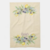 Toscaanse citroenen Olijven Theedoek (Verticaal)