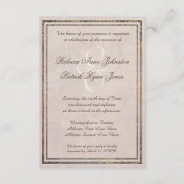 Toscaanse Damast Elegante Italiaanse Stijl Bruilof Kaart