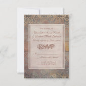  Toscaanse Damast Elegante RSVP-kaarten RSVP Kaartje (Achterkant)