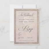  Toscaanse Damast Elegante RSVP-kaarten RSVP Kaartje (Achterkant)