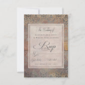  Toscaanse Damast Elegante RSVP-kaarten RSVP Kaartje (Achterkant)