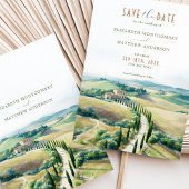 Toscaanse Elegantie Bewaar de datum Italiaanse pla Kaart