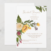 Toscaanse Golden Sunflower Bloemen Vrijgezellenfee Kaart (Voorkant / Achterkant)