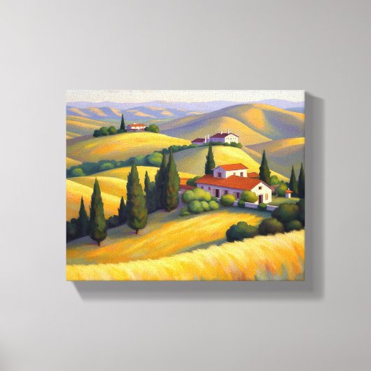 Toscaanse gouden canvas afdruk (Voorkant)