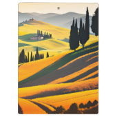 Toscaanse heuvellandschap klembord (Achterkant)