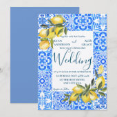 Toscaanse Italiaans Tegel Waterverf met citroen br Kaart (Voorkant / Achterkant)