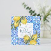 Toscaanse Italiaans Tegel Waterverf met citroen br Kaart (Staand voorkant)