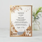 Toscaanse Italiaanse koffie Sorrento Casual bruilo Kaart (Staand voorkant)