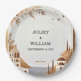 Toscaanse Italiaanse koffie Sorrento Casual bruilo Papieren Bordje