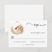 Toscaanse Italiaanse koffie Sorrento Casual bruilo RSVP Kaartje (Voorkant / Achterkant)