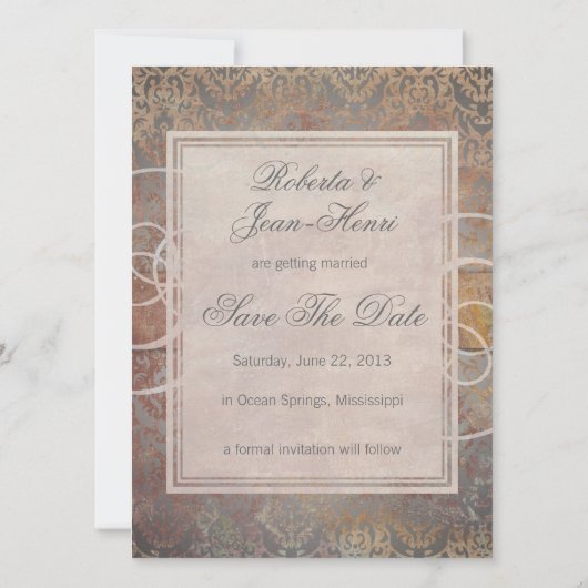 Toscaanse Italiaanse legance Save the Date Kaart (Achterkant)