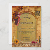 Toscaanse Italiaanse wijngaard herfst bruiloft uit Kaart (Achterkant)