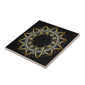 Toscaanse kleuren Gold/zwarte keukenbacksplash ~ 0 Tegeltje (Zijkant)