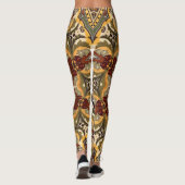 Toscaanse kleuren - Willekeurig patroon ~ Uniek on Leggings (Achterkant)