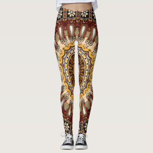 Toscaanse kleuren - Willekeurig patroon ~ Uniek on Leggings