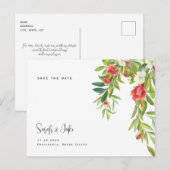 Toscaanse kleurrijke en eenvoudige bruiloft sparen briefkaart (Voorkant / Achterkant)