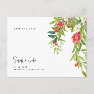 Toscaanse kleurrijke en eenvoudige bruiloft sparen briefkaart