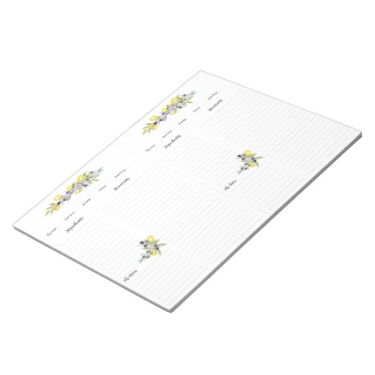 Toscaanse kruiden Citroenen Mini Multomap Recept P Notitieblok (Schuin)