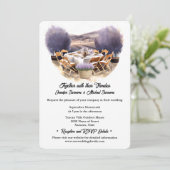 Toscaanse land dineren zomer wijngaard bruiloft kaart (Staand voorkant)