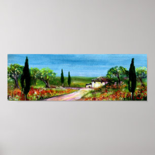 TOSCAANSE LANDSCHAP 4 POSTER