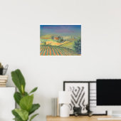 Toscaanse landschap in het avondlicht poster (Thuiskantoor)