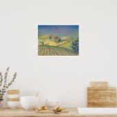 Toscaanse landschap in het avondlicht poster (Keuken)