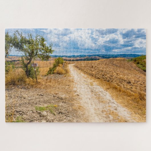 Toscaanse landschap langs Francigena, Italië Legpuzzel (Horizontaal)
